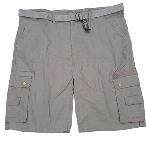 MEN'S Red Face Belted Cargo Shorts. Size 48. New With Tags.